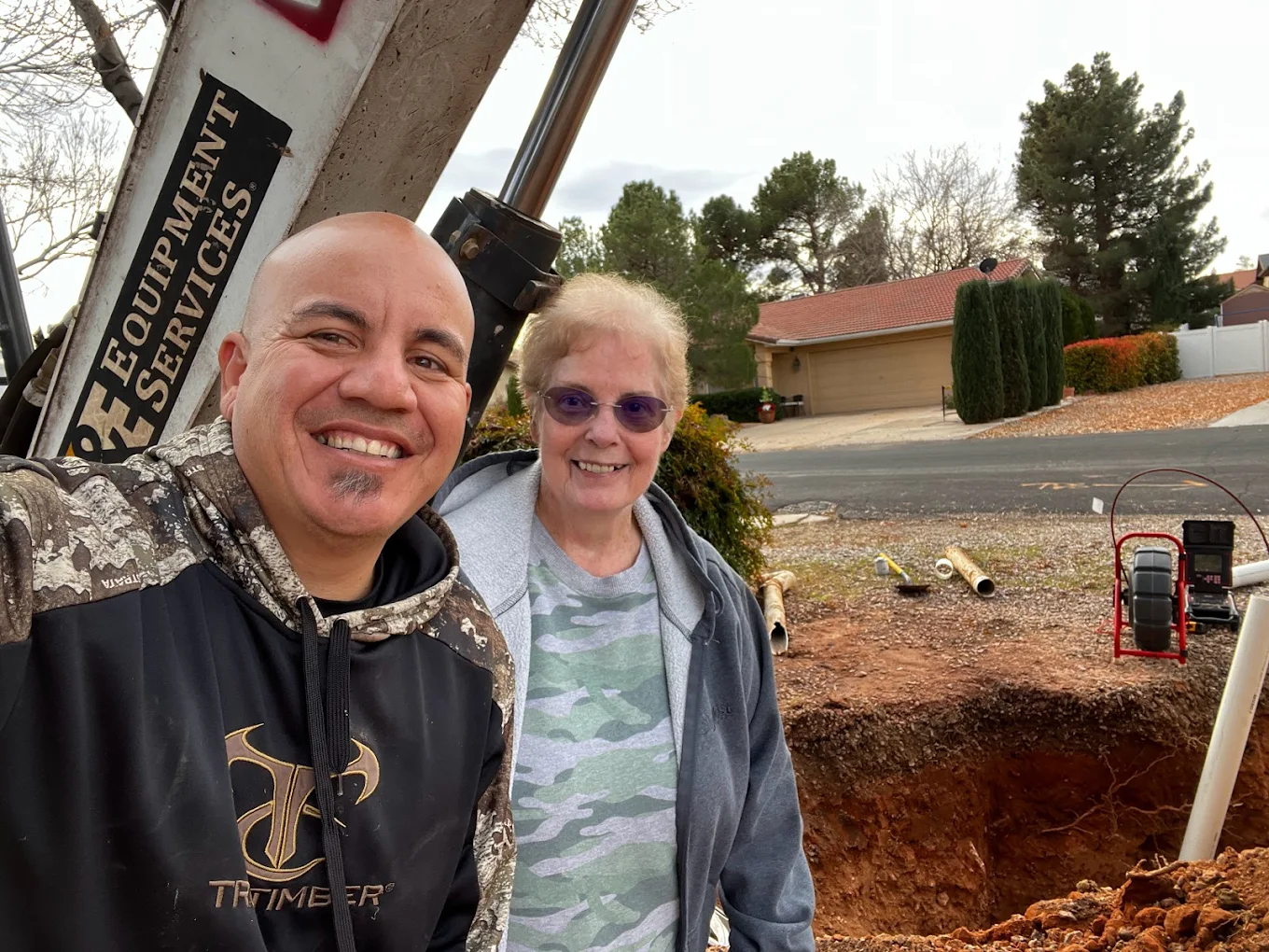 Satisfied customer after professional hydro jetting drain cleaning service in St. George Utah